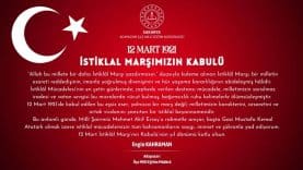 İstiklâl Marşı'nın Kabulünün 105. Yılında Engin Kahraman'dan Anlamlı Mesaj