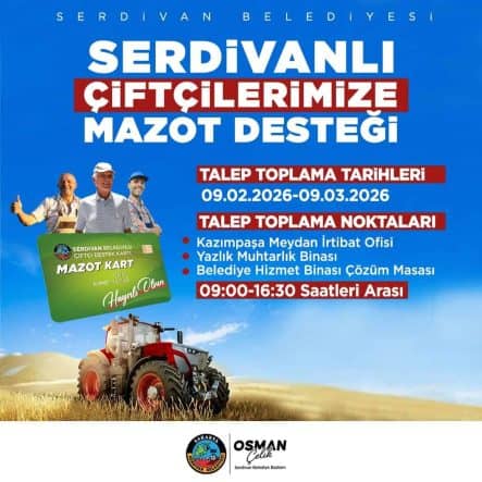 Serdivan’da Mazot Desteği İçin Son Çağrı: Başvurular Pazartesi Günü Sona Eriyor